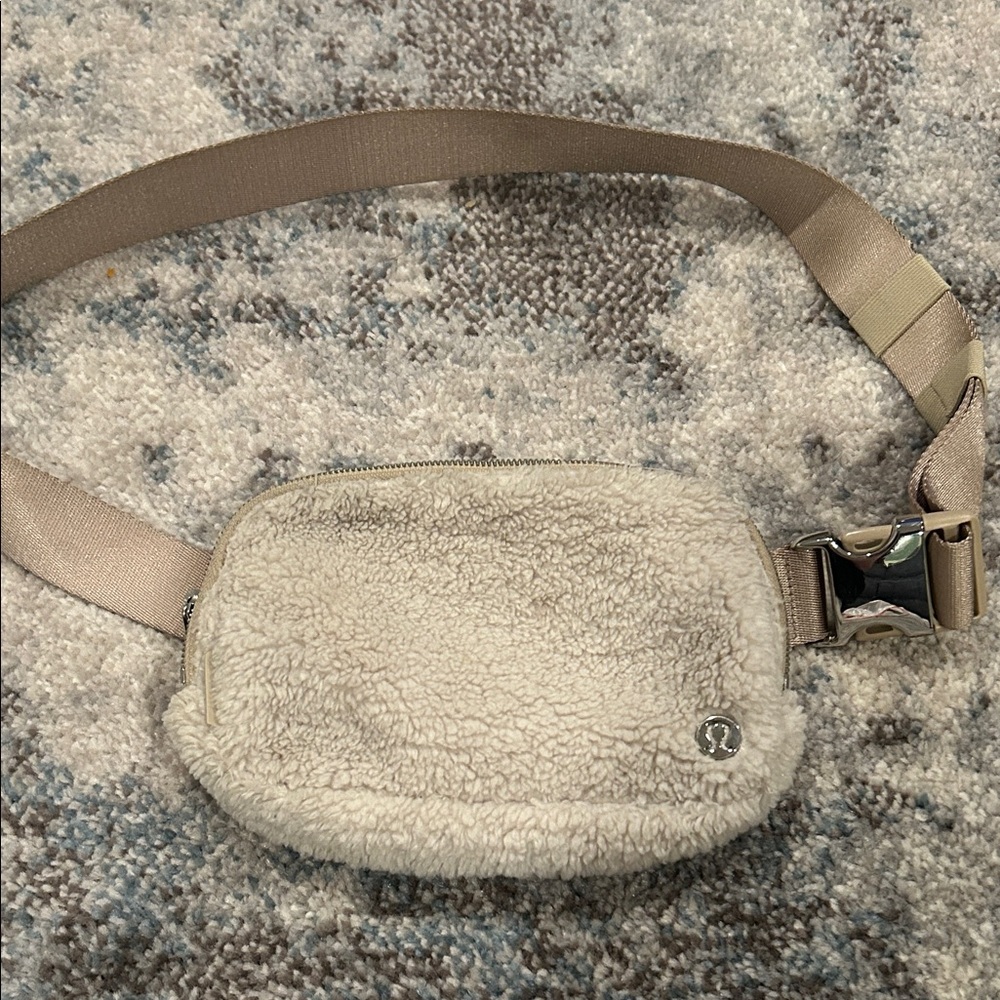 Lululemon Beige Colored Fleece Belt bag